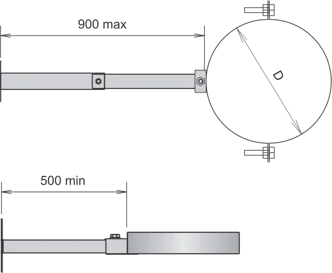 КT500 Кронштейн КТР L-500 мм