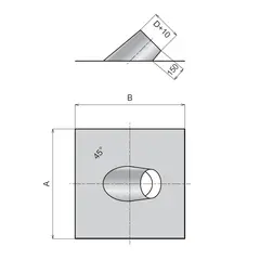 Проход через кровлю 45°